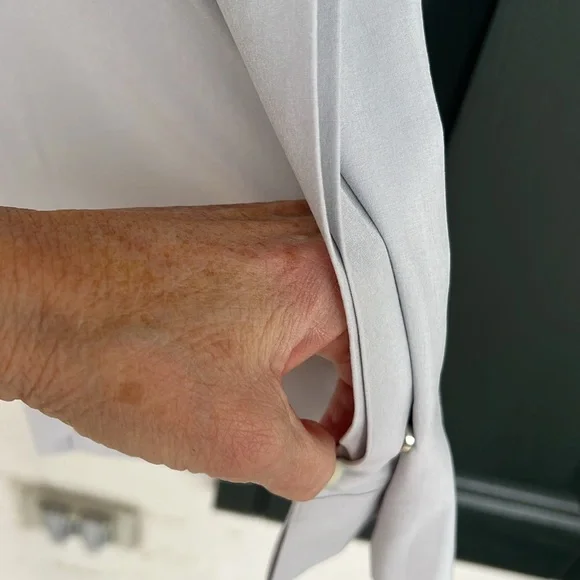 Athleta Tribeca Light Gray Wide Leg Cropped Track Pants Size 2 - Picture 7 of 16